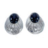 Navajo Black Onyx and Sterling Silver Post Earrings AX125122